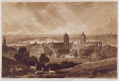 Londra da Greenwich, inciso da Charles Turner, 1811 da Joseph Mallord William Turner